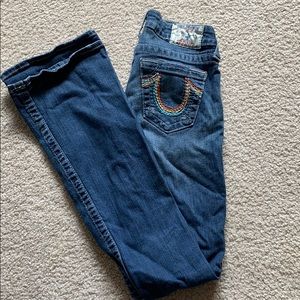 True Religion Rainbow bootcut jeans